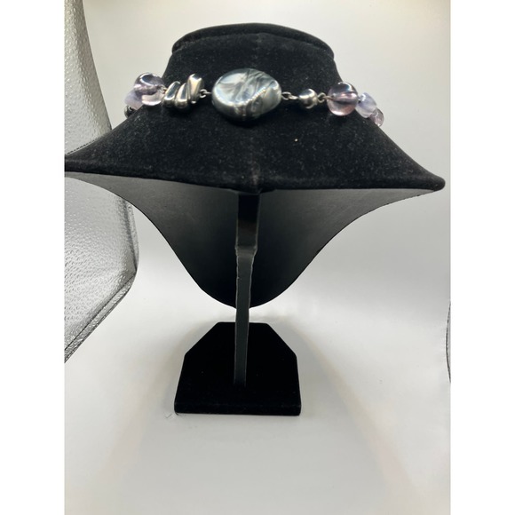 Purple Mixed Media Beaded 24 Inch Necklace! - Picture 10 of 10